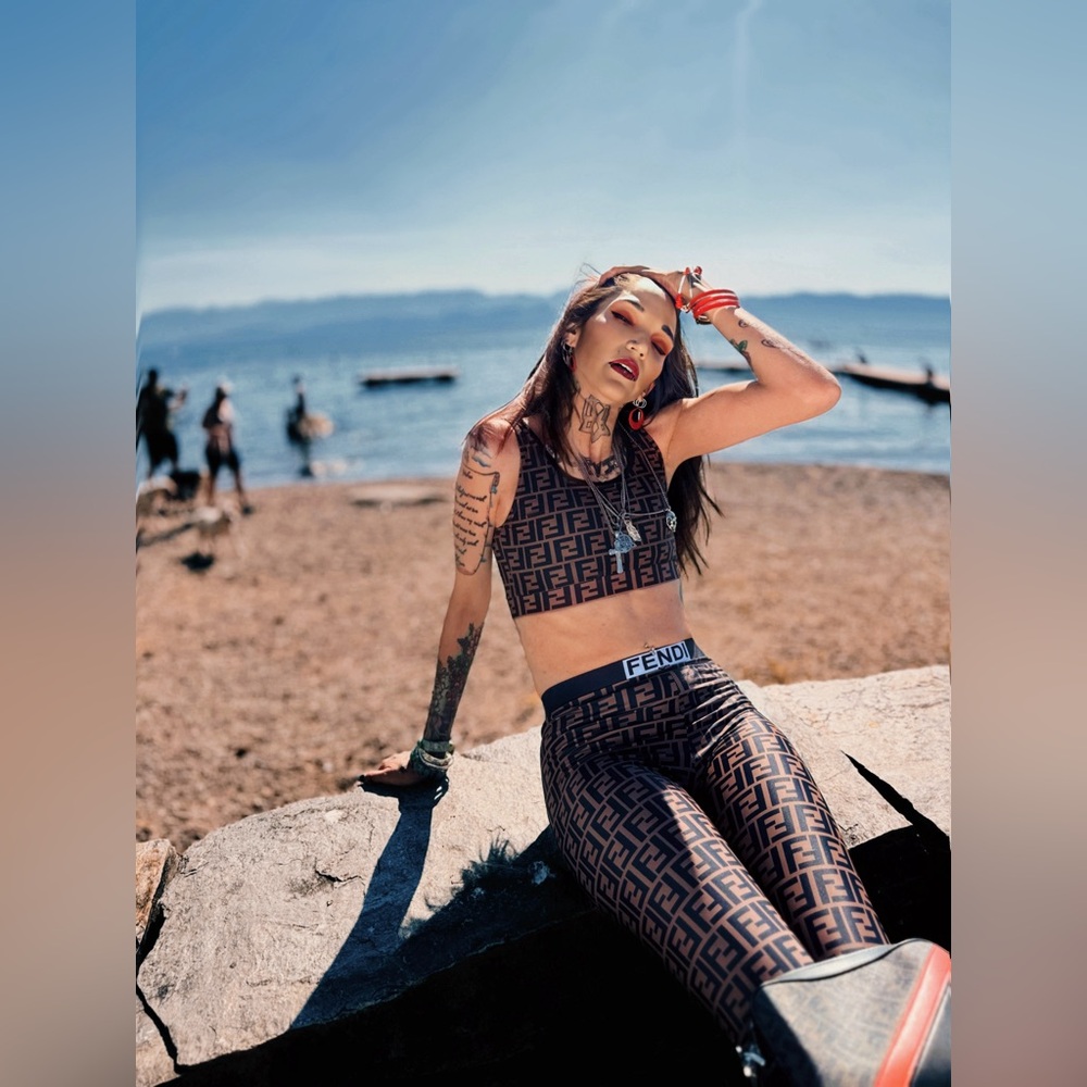 Fendi Crop Top & Leggings